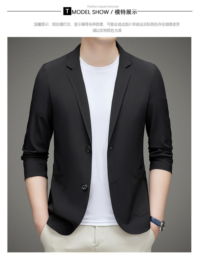 男士单西服春夏季轻薄款冰丝防晒衣高级感商务新款休闲小西装外套详情36