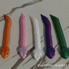 蛇年3d印刷マムシ中国龍水晶龍ミニ霊動関節活動可能蛇メーカー直販卸売り