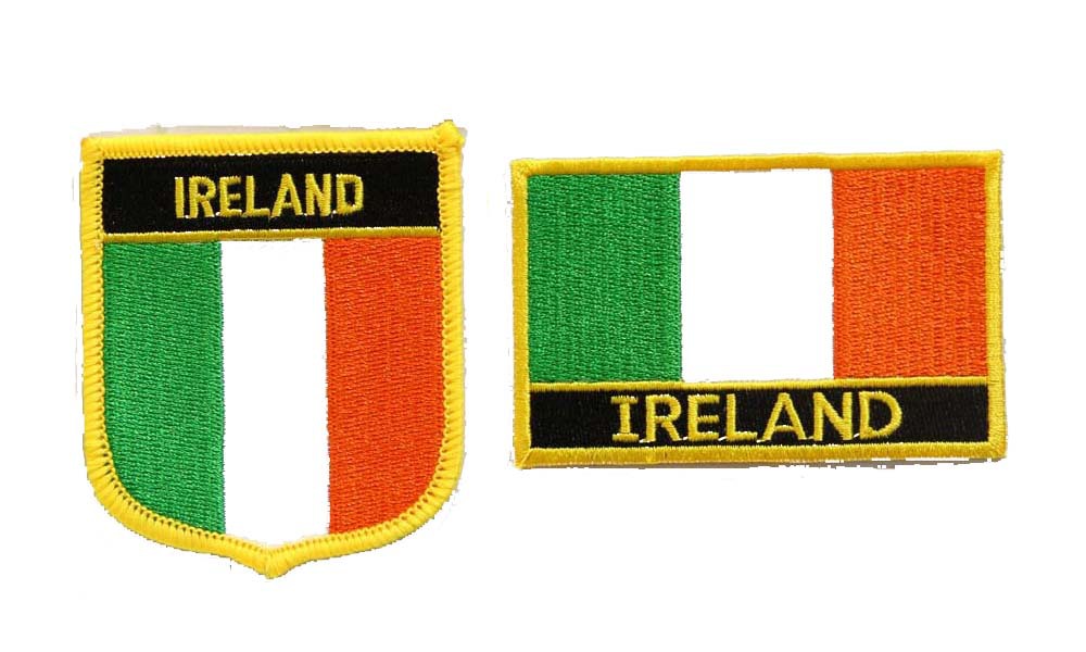 爱尔兰 国旗刺绣布贴 Ireland FLAG Embroidered IRON ON PATCH