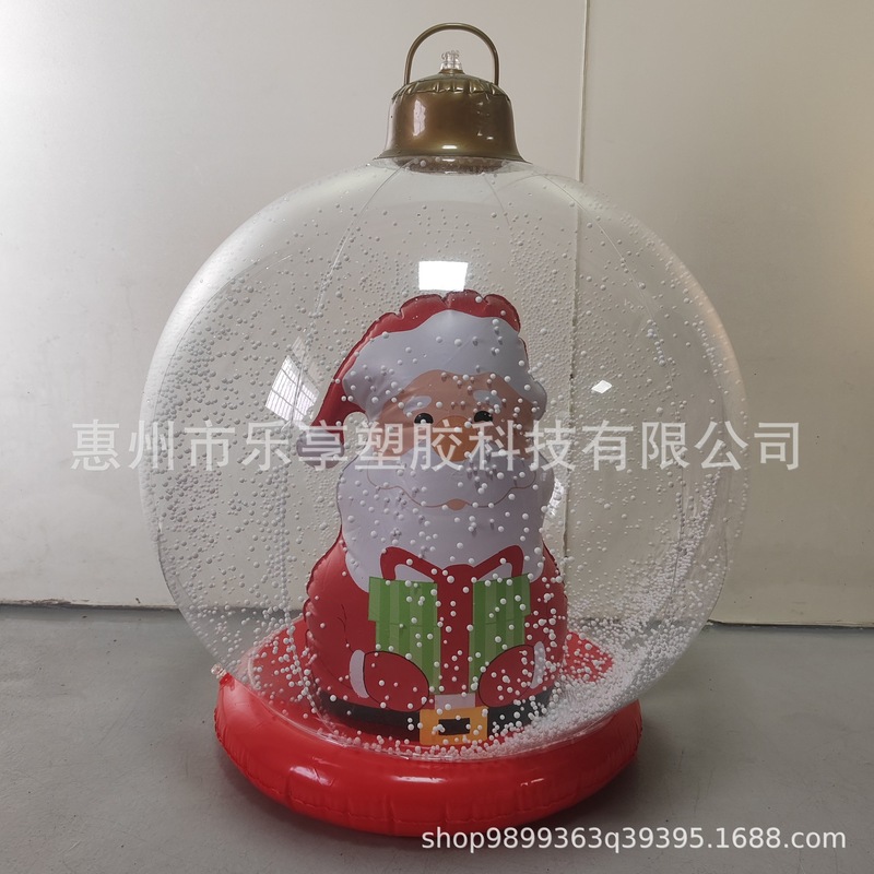 工場直販 PVC インフレータブルクリスマスボール中庭楽しい透明クリスマスツリー LED ライトおもちゃ装飾高透明ボール|undefined