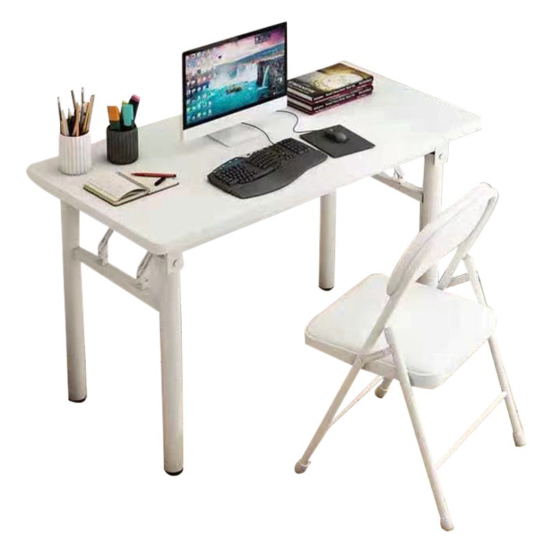 Escritorio plegable portátil Escritorio de escritorio rectangular simple mesa de comedor instalación-libre escritorio de la computadora mesa de conferencias de oficina