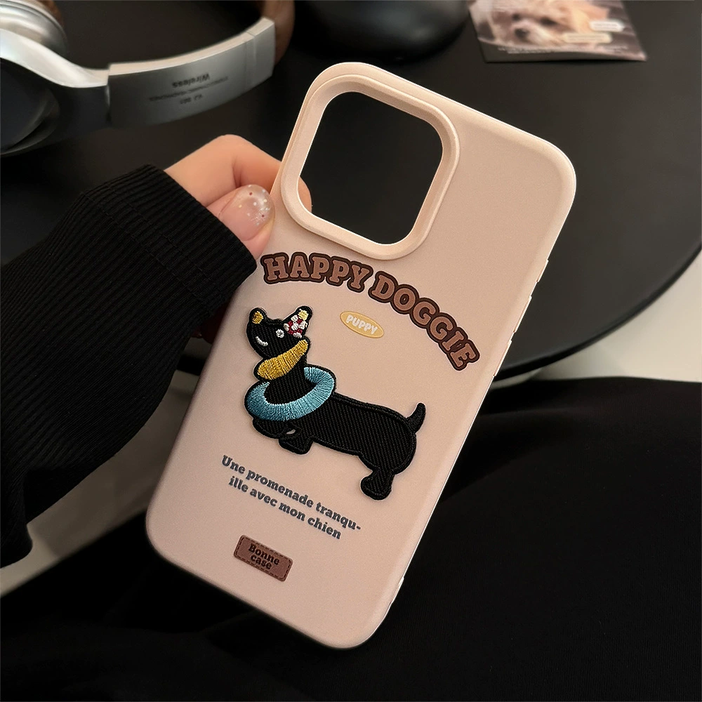 Яблоко, iPhone 16, трехмерный чехол для телефона, совместим с iPhone 15 Pro, с вышивкой, iPhone