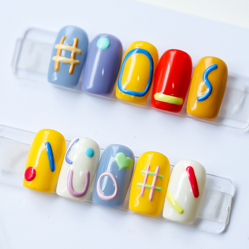 Three dimensional nail stickers