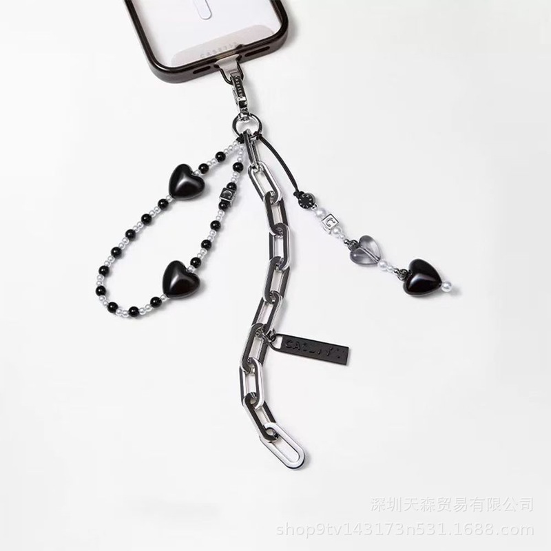 CASETi連名高バージョン携帯電話チェーン手作り真珠ビーズ携帯ケースストラップ手首ストラップ女|undefined