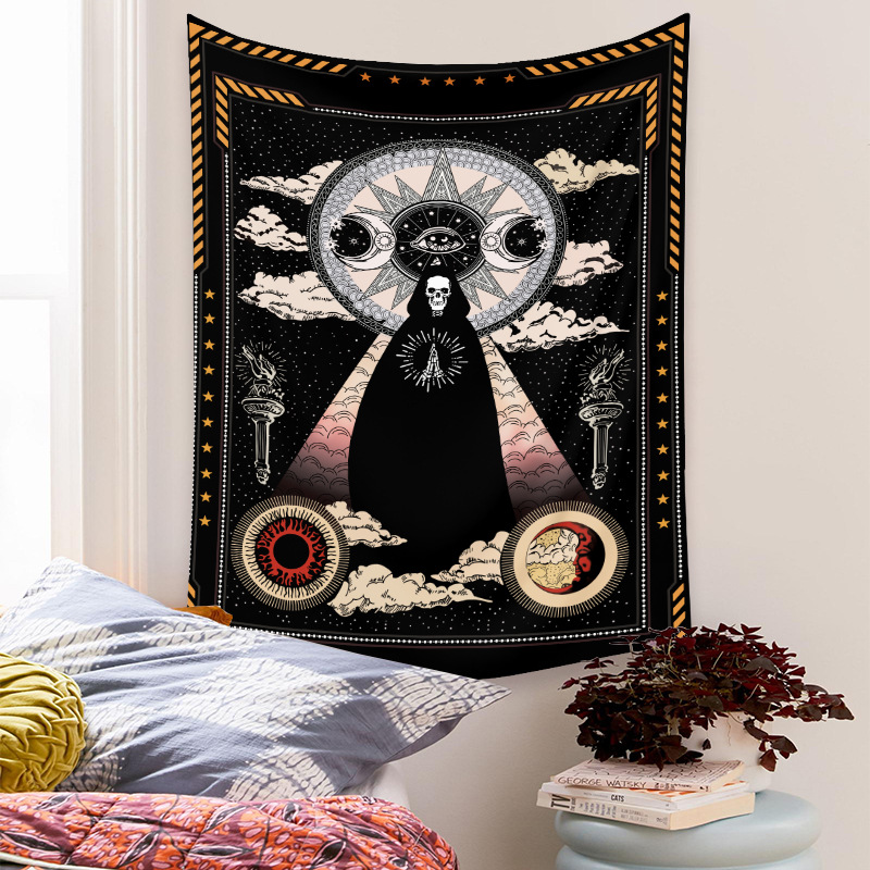 Vintage Skull Crown Contrast Color Room Decoration Wall Tapestry Wholesale Nihaojewelry display picture 31