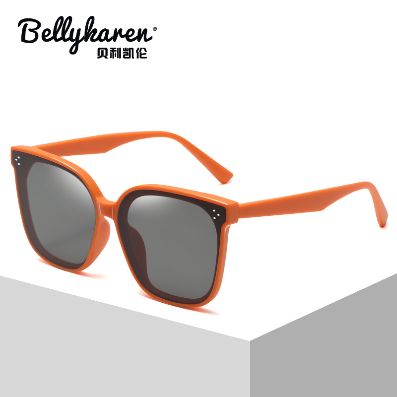 Gafas de sol GM Mi Ding para mujer, de alta gama, adelgazantes, estilo celebridad de internet, montura grande, protección UV, gafas de sol modernas, estilo retro.