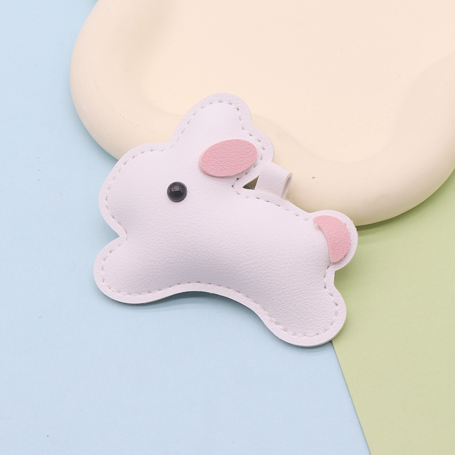 Conejo blanco pequeño (cuero puro)