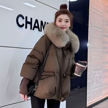 短款羽绒服女2025年冬季新款时尚洋气高端小个子白鸭绒大毛领外套