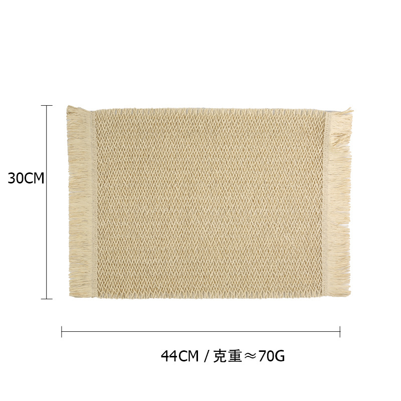 Transfronterizo Amazon almohadillas de mesa ecológicas naturales almohadillas de papel tejido almohadillas de mesa aislamiento térmico almohadillas de tazas almohadillas de decoración