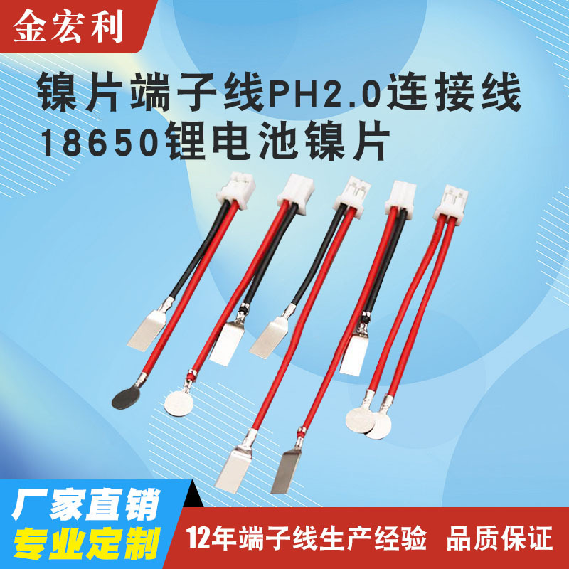 18650 lithium battery nickel chip terminal wire PH2.0 connecting wire welding wire harness horn wire battery nickel chip wire 18650 lithium battery nickel chip terminal wire PH2.0 connecting wire welding wire harness horn wire battery nickel chip wire