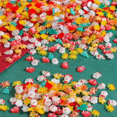 漫画クリスマス超小型ミニ老人ヘラジカ雪だるまアクセサリー diy クリーム接着剤ネイルアートジュエリー材料パッチ