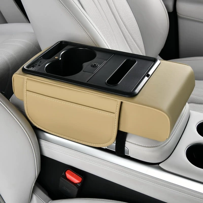 Armrest box Pad, Multifunctional Armrest Box, Universal - rechargeable-fragrance-armrest-box-beige
