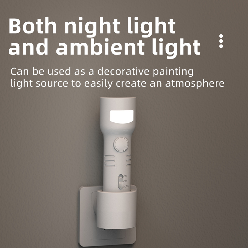 Nuevo producto transfronterizo lámpara de inducción recargable con linterna para personas para caminar la luz para eliminar la lámpara de inducción del cuerpo humano luz nocturna modelo caliente transfronterizo