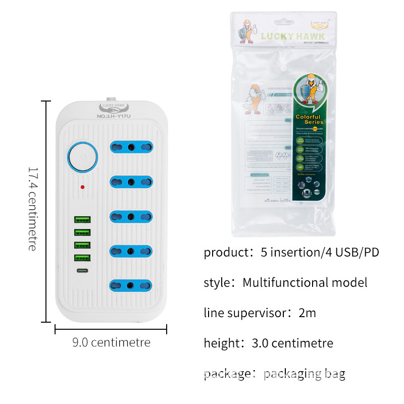 Exportación 3.8 tres enchufes italianos enchufe USB europeo