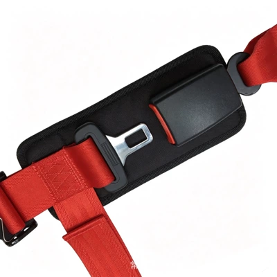 Car seat belt with a four-point safety harness, available