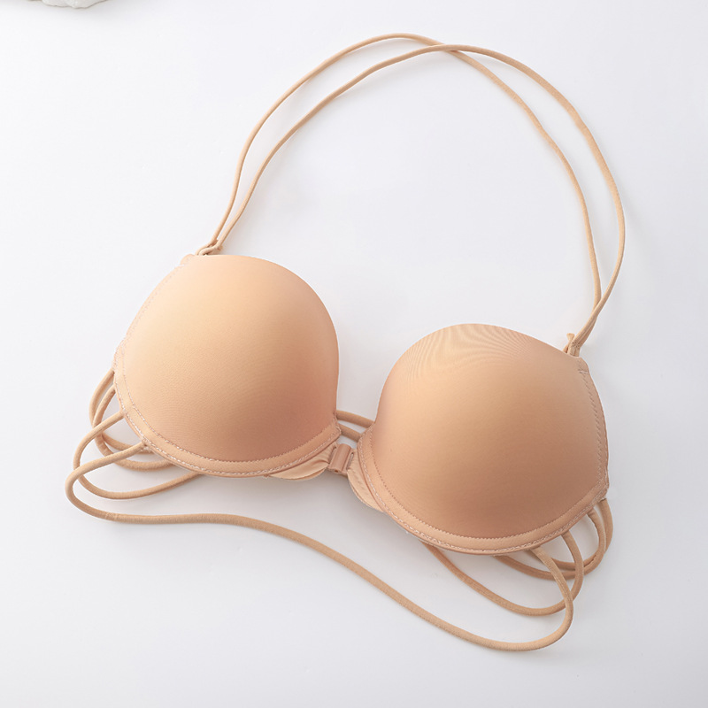 Shantou sujetador de hebilla frontal cintura de cuello sexy ropa interior de espalda pequeña pecho grueso reunido sujetador de moda para chicas
