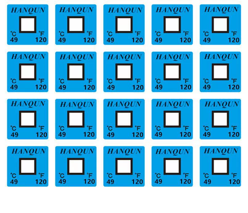 HWDJ-49/Светоотражающий патч для измерения температуры с изменением цвета/Патч для измерения температуры/Бумага для измерения температуры с одной сеткой 100 штук
