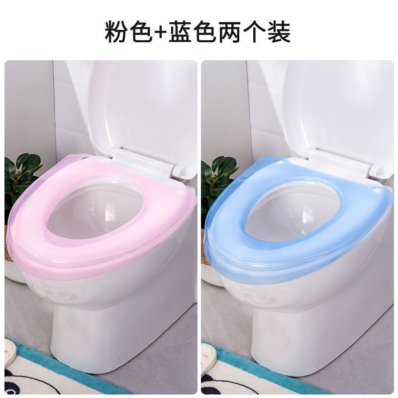 Cojín de inodoro, cubierta de inodoro universal para inodoro doméstico, impermeable, limpiable y lavable, cubierta de inodoro conveniente para cuatro estaciones