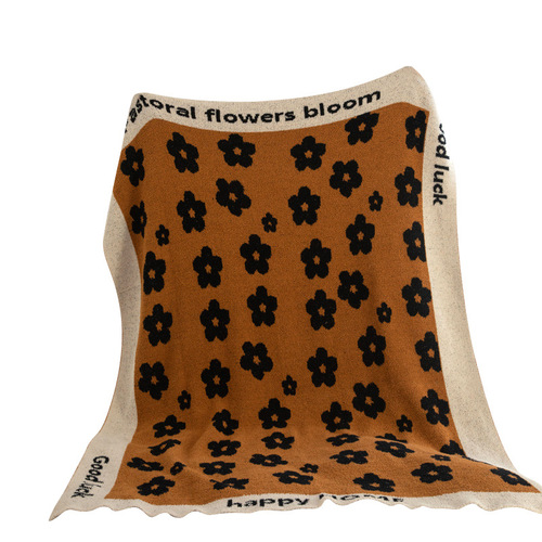 Korean style small fresh pastoral flowers thickened blanket living room sofa office nap multifunctional blanket