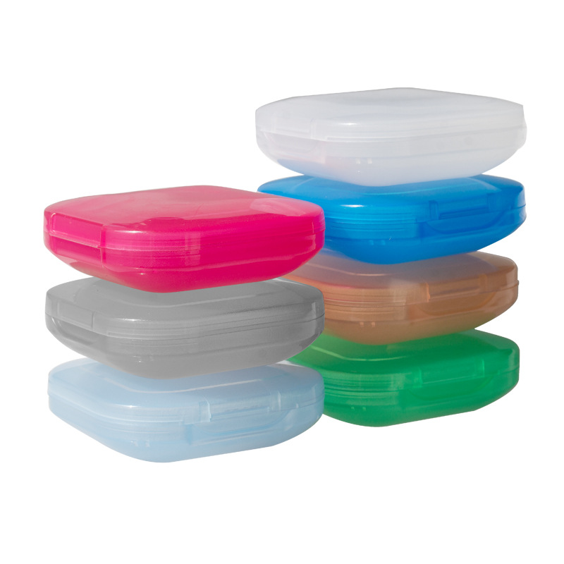 Caja de retenedor Dental, caja de almacenamiento de aparatos dentales, caja dental portátil, caja de almacenamiento transparente para aparatos dentales