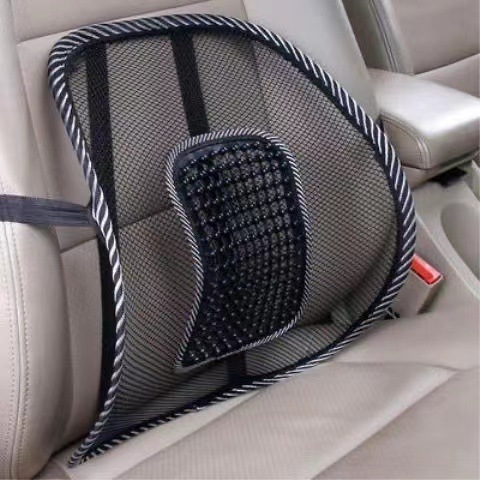 Summer Massage Car Lumbar Support Office Cushion Breathable Leather Lumbar Pillow Breathable Ice Silk
