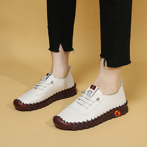 Summer elderly shoes, women's shoes, casual shoes—ready-to-ship stitched style, mom’s shoes, women’s spring shoes with soft TPR soles, foreign trade flat single-layer shoes.
