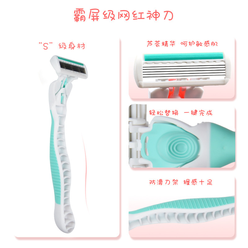 Dispositivo de depilación, afeitadora, depilación manual especial para damas, depilación en las axilas, partes íntimas de las piernas, afeitadora de labios masculinos al por mayor