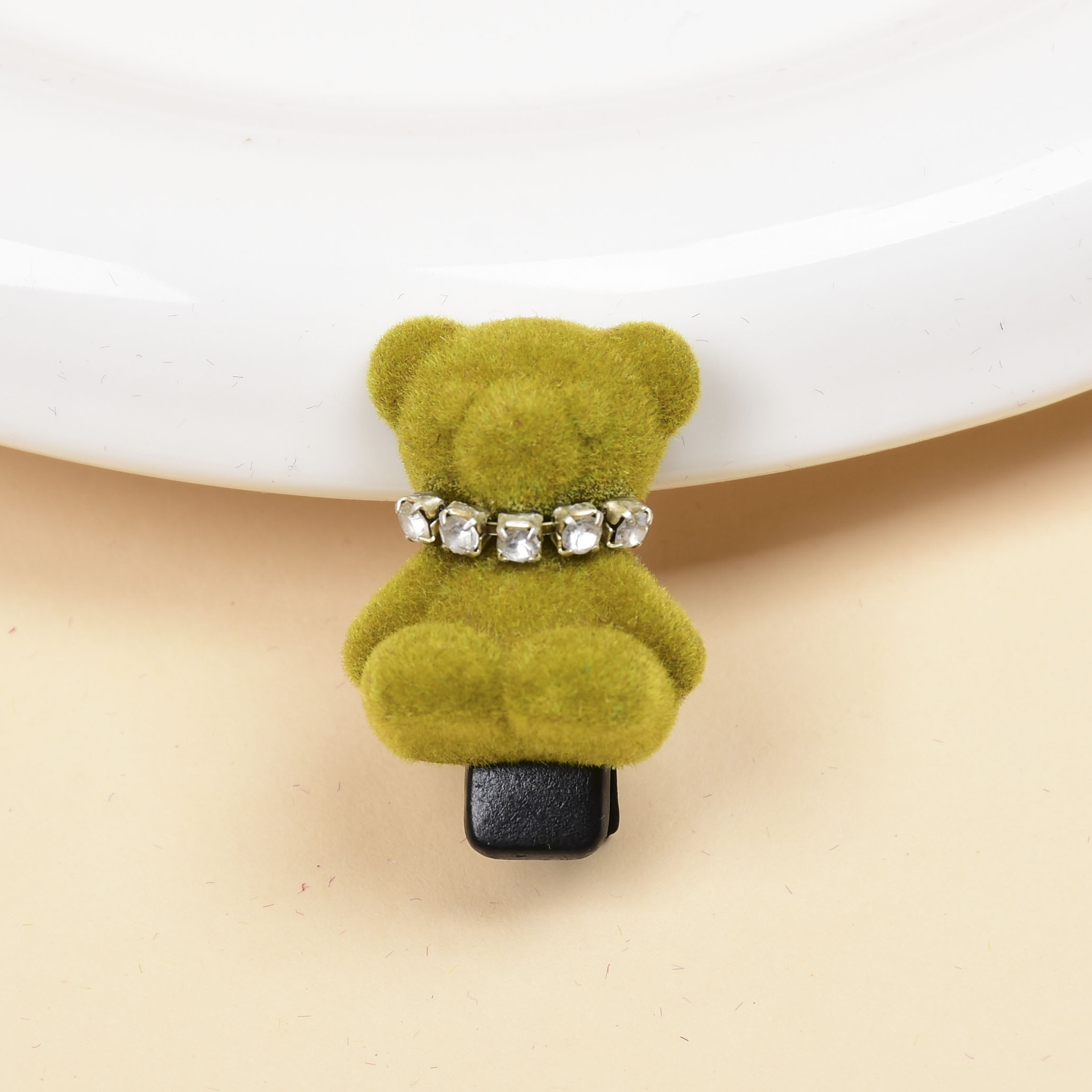 Women's Gender Cute Women's Bear Flocking Hair Clip