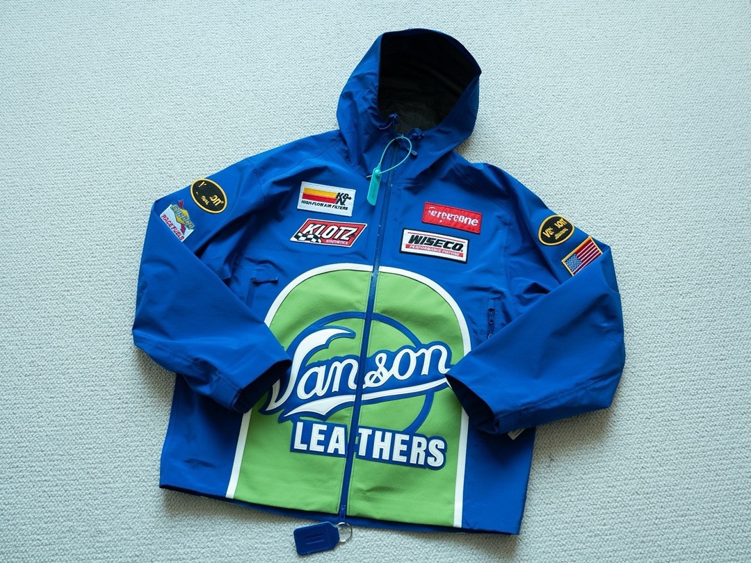 Supreme Vanson Leathers Shell Jacket GORE-TEX Royal