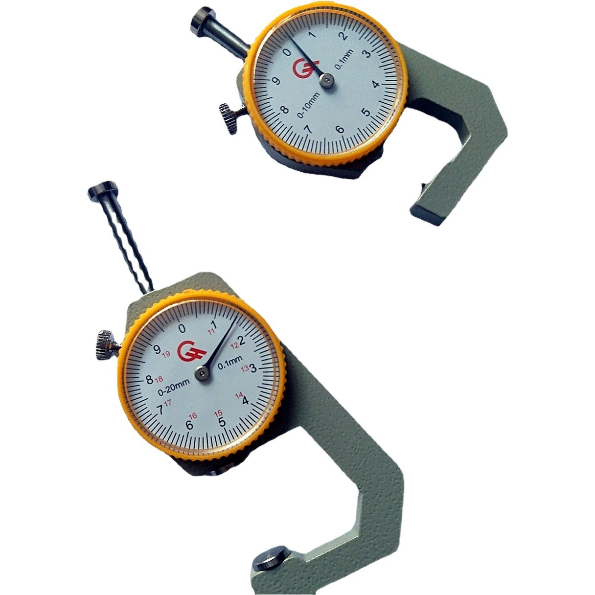 Остро-плоский толщиномер 0-10 мм, остроконечный-плоский толщиномер 0-20 мм, точность толщиномера 0,1