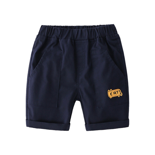 Wholesale cute boys 'summer shorts, thin 2024 new summer casual children's quarter pants, medium and small children's middle pants