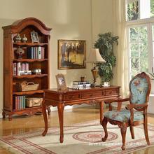 美式实木书桌椅组合家用卧室书房家具欧式小写字台办公桌电脑桌子
