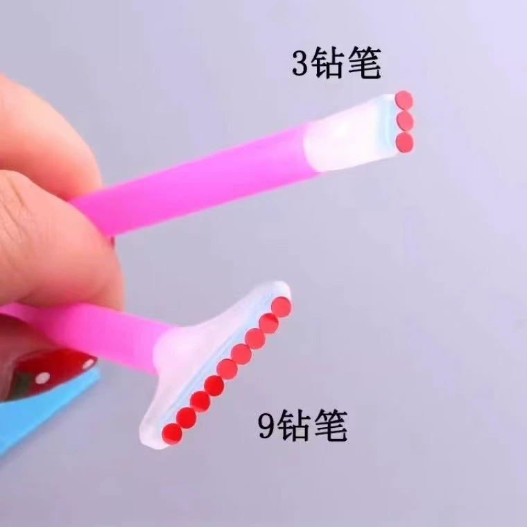 Инструмент для алмазной живописи, экологичная ручка с девятью наконечниками, многофункциональная ручка с двумя наконечниками для быстрого нанесения клея, ручка для клеевого творчества.