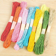 30メートルのカラーの紙の縄の綿の縄は焙煎して口を閉じます。