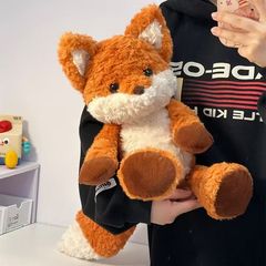 かわいい走るキツネ人形の女の子が寝ている枕人形ぬいぐるみの誕生日プレゼントの女の子