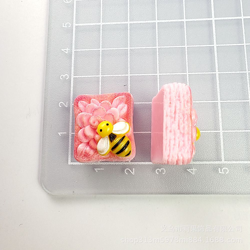 핑크 꿀벌 쿠키