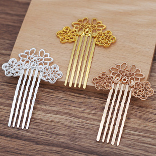 DIY Ancient Style Han Dynasty Accessories Step Shake 25*44mm Alloy Hair Comb (112518)