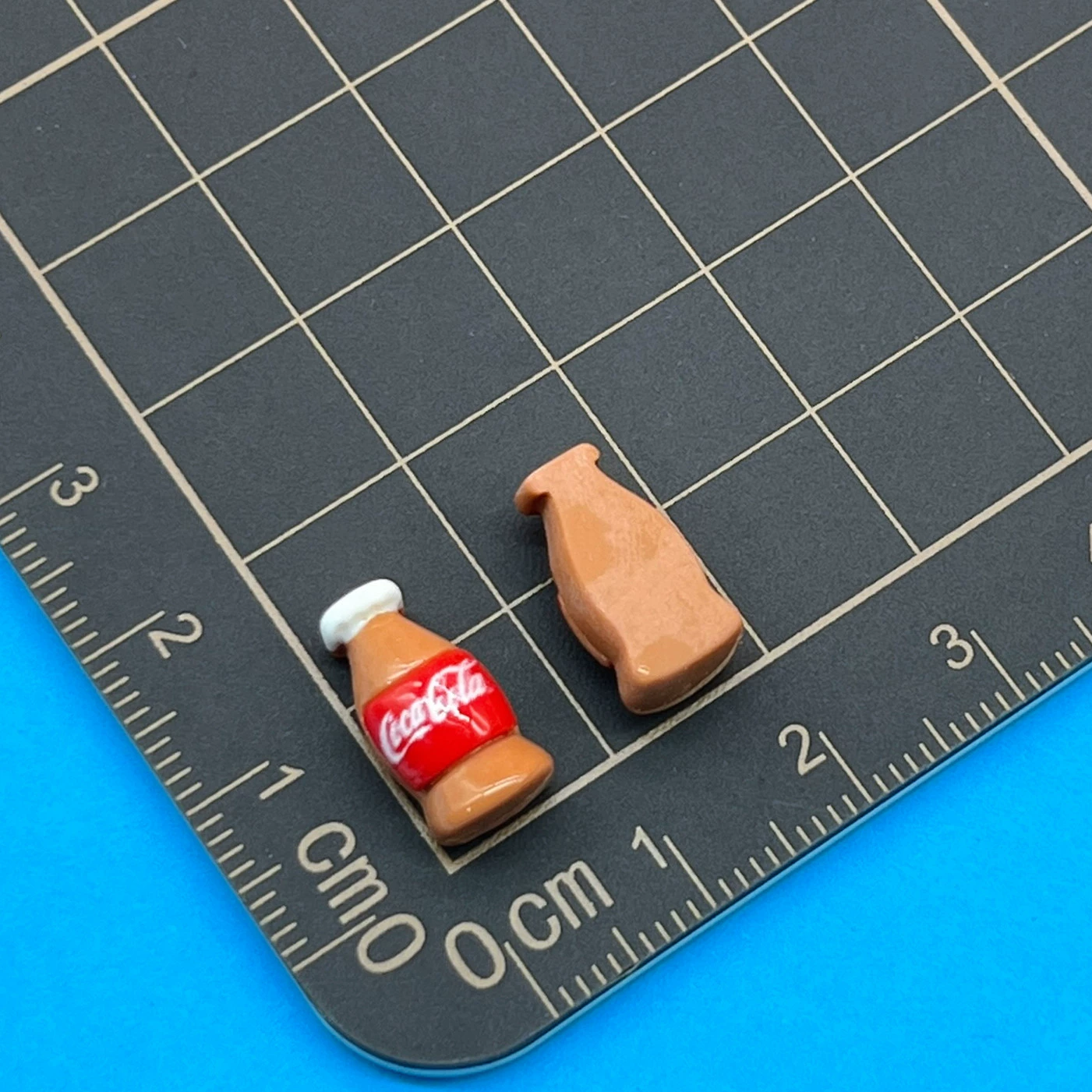 Small realistic creative food play, hairgrip, hair accessory with accessories, Cola, handmade