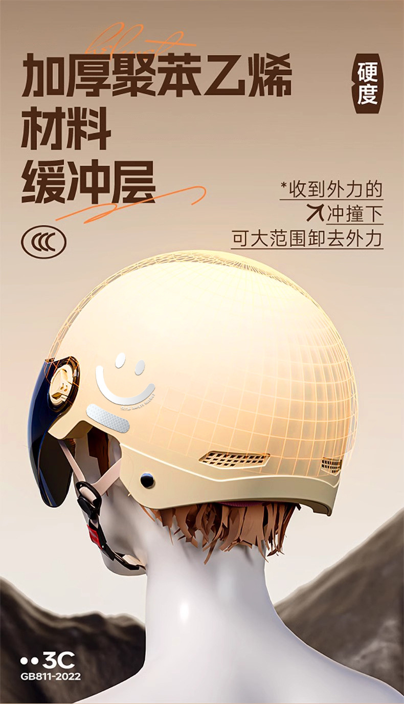 Suitable for New National Standard 3C Certified Electric Vehicle Helmets for Men and Women, Battery Motorcycle Helmets, Kidsren's Sun Protection for All Seasons