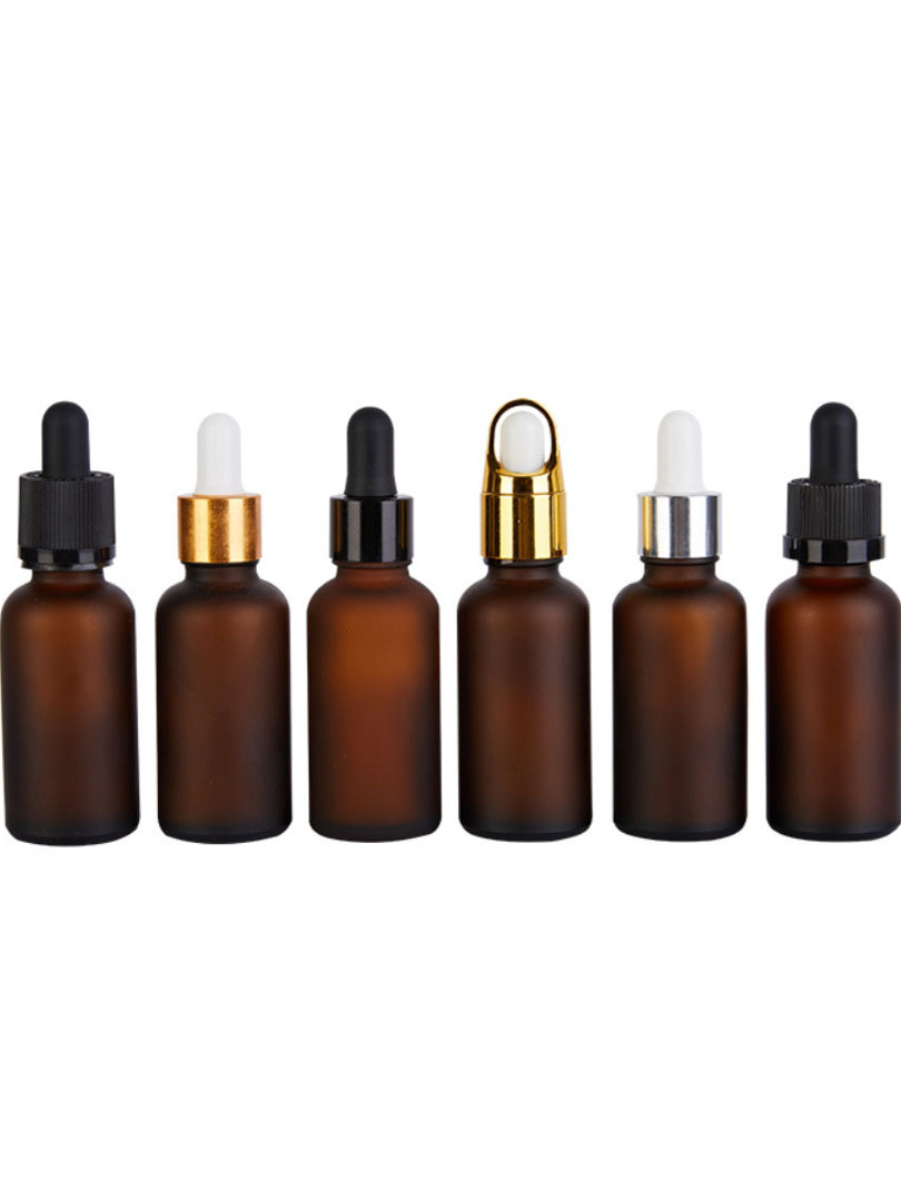 茶色精油瓶15ml30ml50ml 磨砂瓶玻璃精油乳液液分装瓶定.制瓶