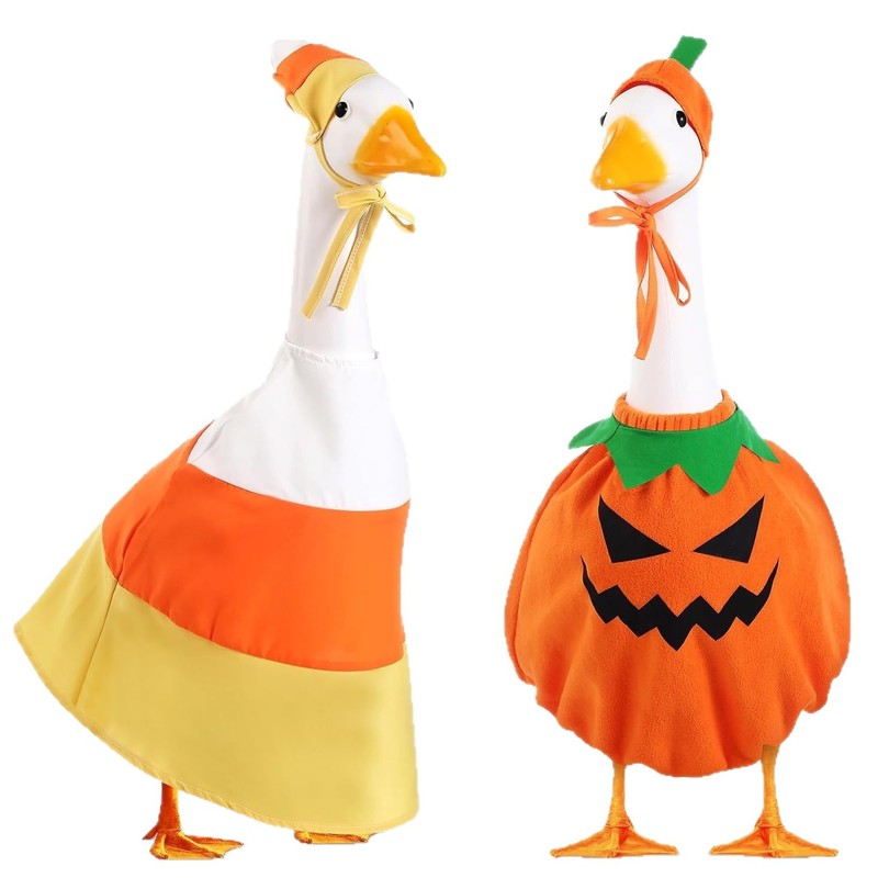 クロスボーダーポーチグース服ハロウィンカボチャセット23インチグース屋外中庭芝生アート装飾用|undefined