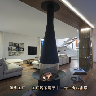 Hanging Fireplace Hanging Special-Shaped Real Fire Alcohol Wood-Burning Natural Gas Digital Heater Customized Villa Energy Saving