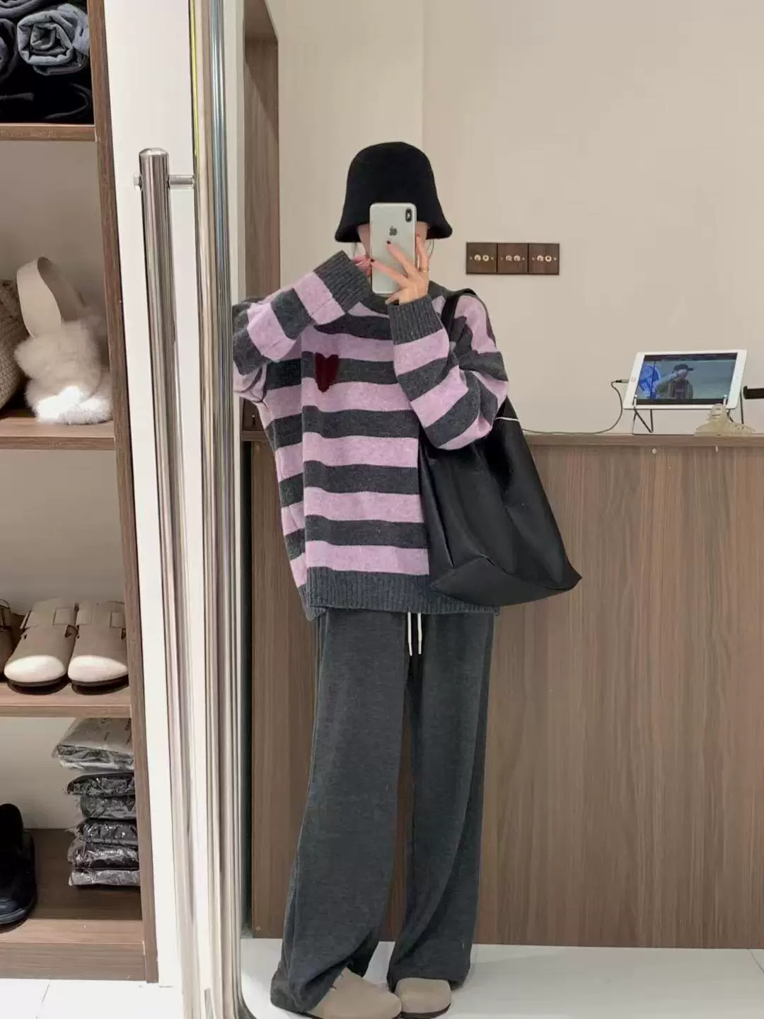 Thermal underwear, long down jacket, sweater, mid-length