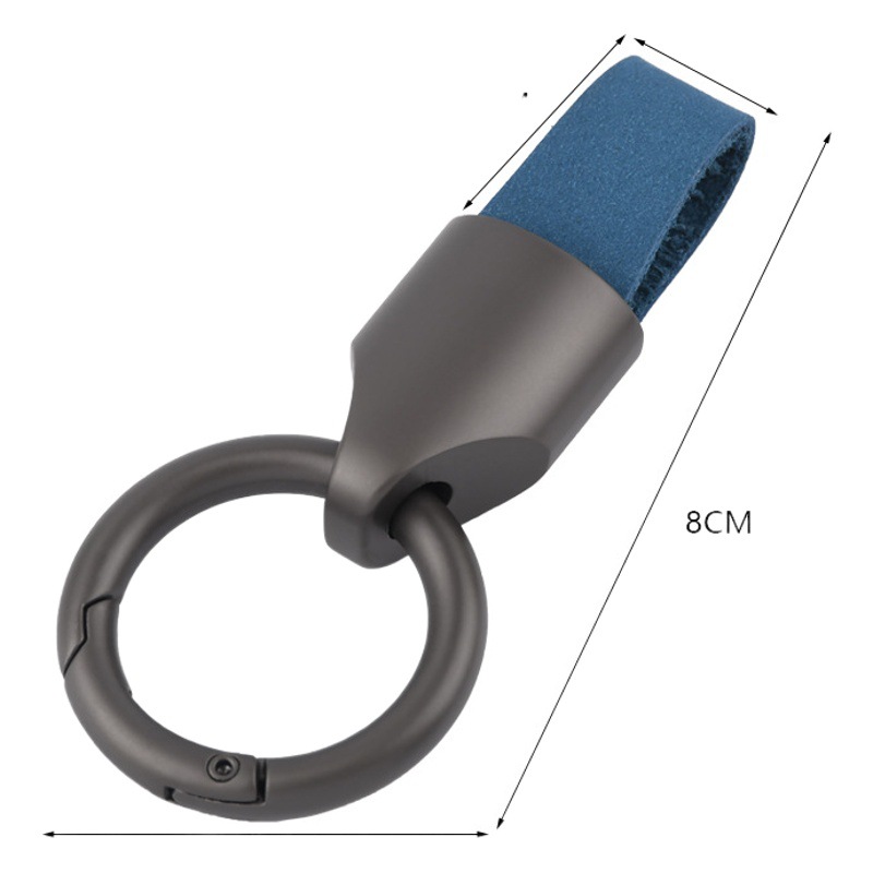 Internet celebridad esmerilado de cuero de vaca llavero del coche simple luz de lujo pareja cintura colgando llavero de cuero hembra anti-perdido pequeño colgante