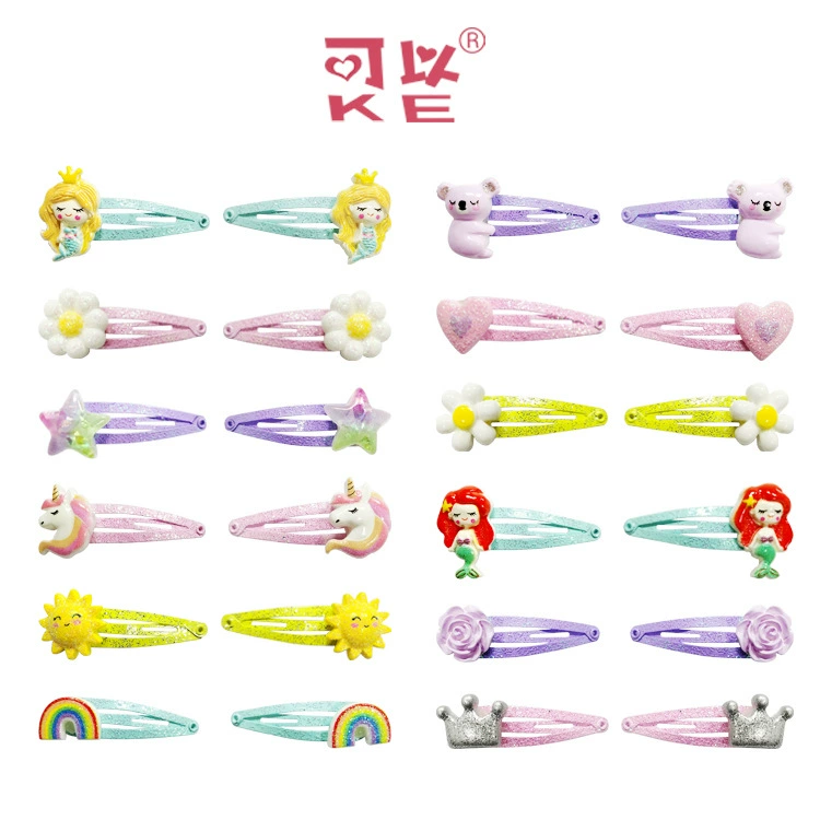 【可以】儿童发饰可爱树脂卡通宝宝对夹碎发小夹子不伤发BB夹边夹