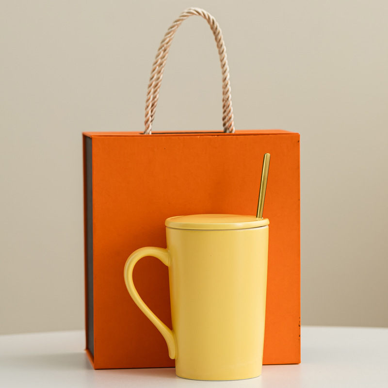 Esmalte mate taza de cerámica taza de macarón taza de agua inswind taza de café minimalista nórdica impresa