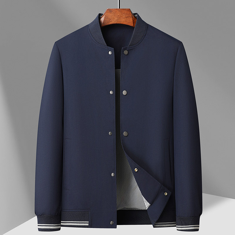 Men's Baseball Collar Jacket 2025 Autumn and Winter New Men's Clothing Middle-Aged Business Casual Casual Plaid Easiest for Match Jacket