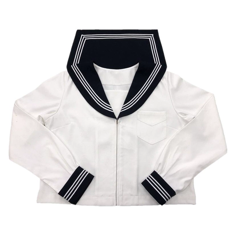 Базовый белый трехкомпонентный костюм в стиле милой школьницы-матроски, японский школьный стиль, синий воротник, белое тело, форма JK, оригинальная классная форма, школьная форма для женщин