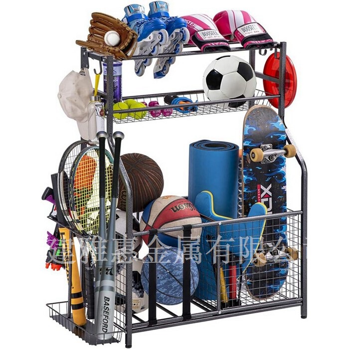Metal Cross-Border Detachable Ball Rack with Wheels, Simple Multi-Layer Basketball Storage Rack, Floor-Standing Iron Ball Storage Rack Metal Cross-Border Detachable Ball Rack with Wheels, Simple Multi-Layer Basketball Storage Rack, Floor-Standing Iron Ball Storage Rack