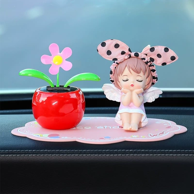 Car Ornaments New Cute Interior Car ornaments - pink-anne-sunflower-pink-pad